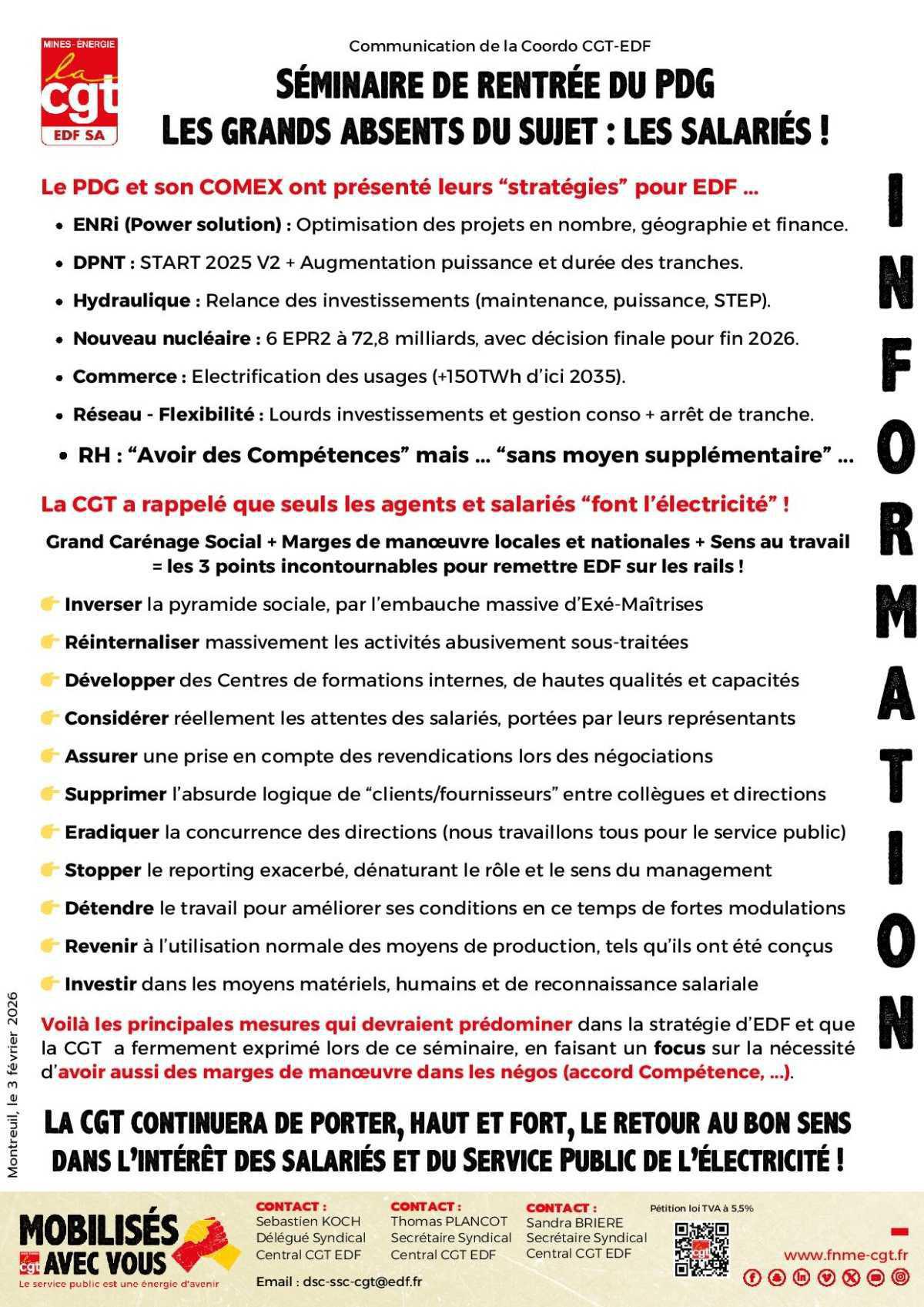 Séminaire de rentrée du PDG : Les grands absents du sujet : les salariés !
