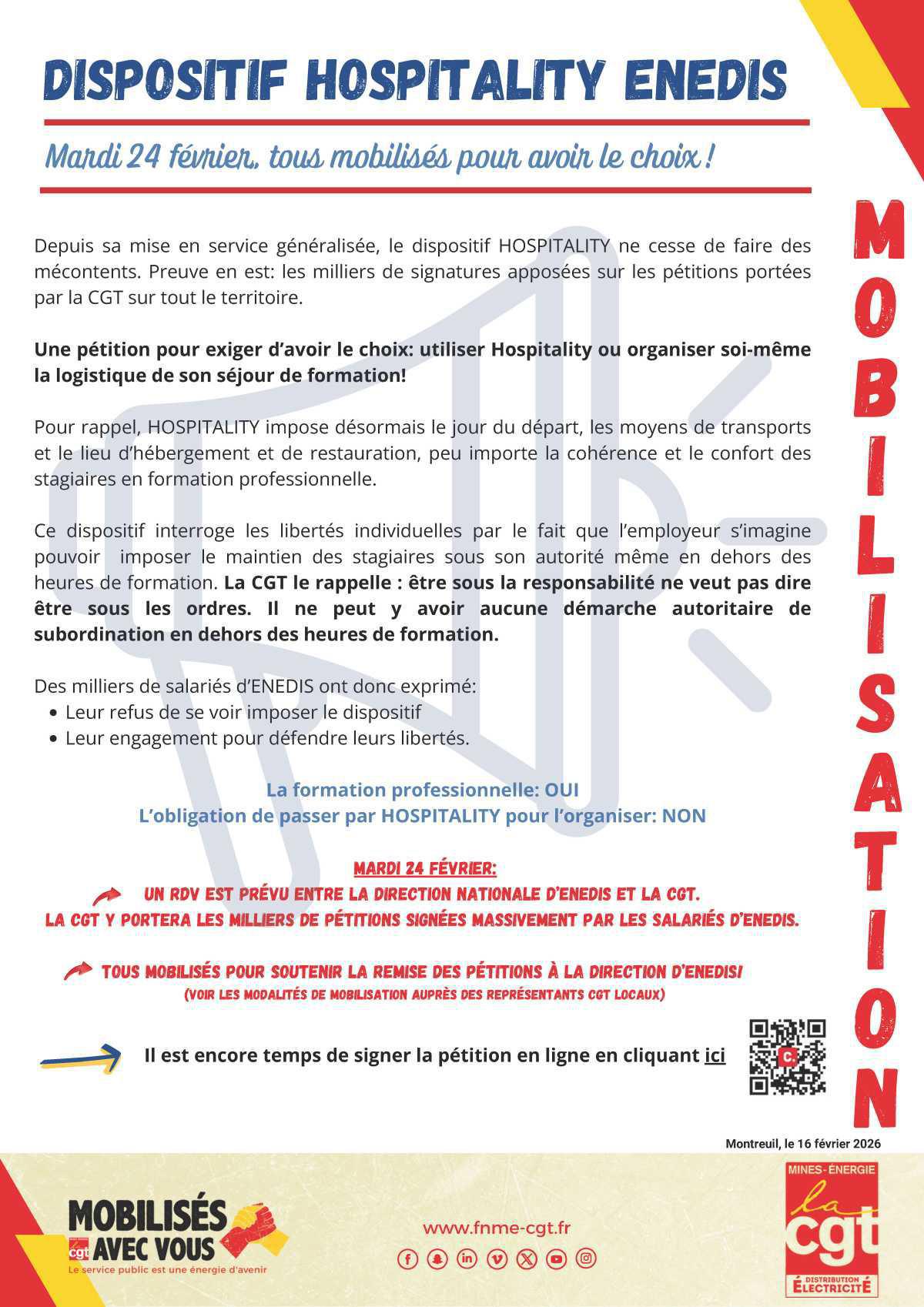 Dispositif hospitality à ENEDIS