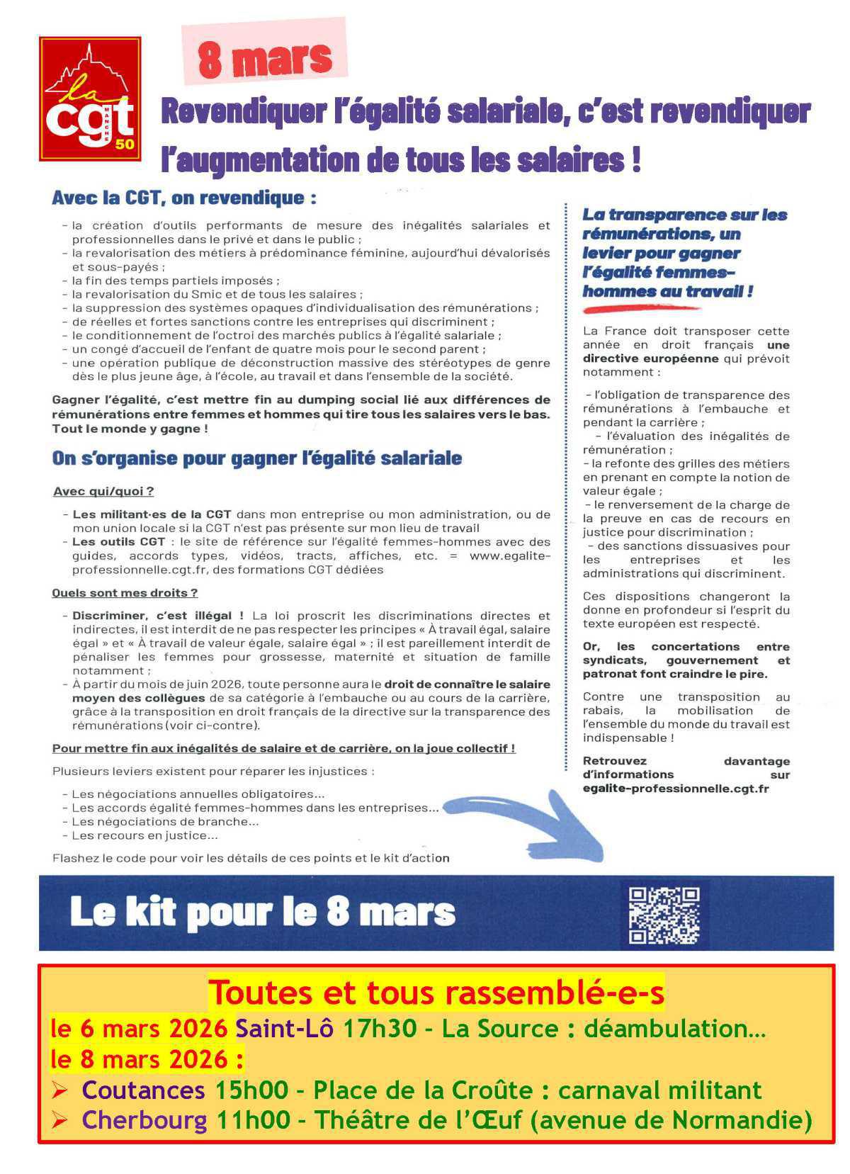 Mobilisation du 8 mars pour la journée de la Femme