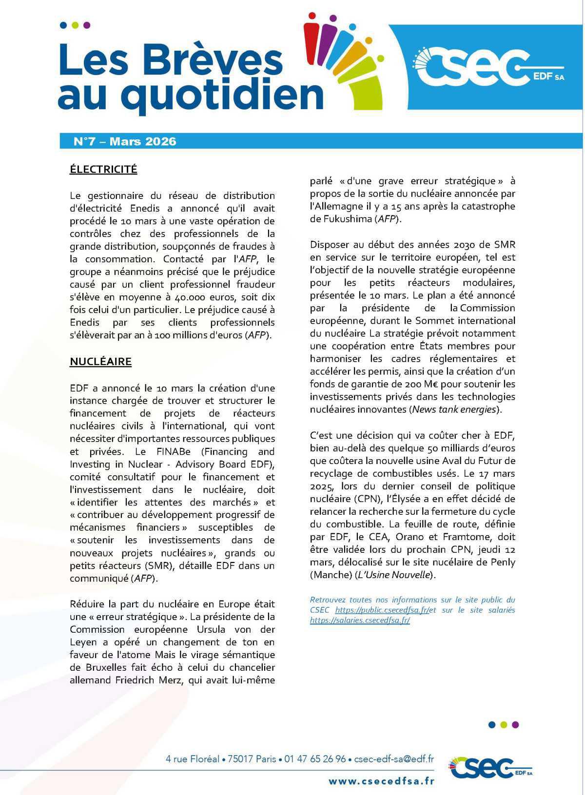 Brèves du CSEC N°7