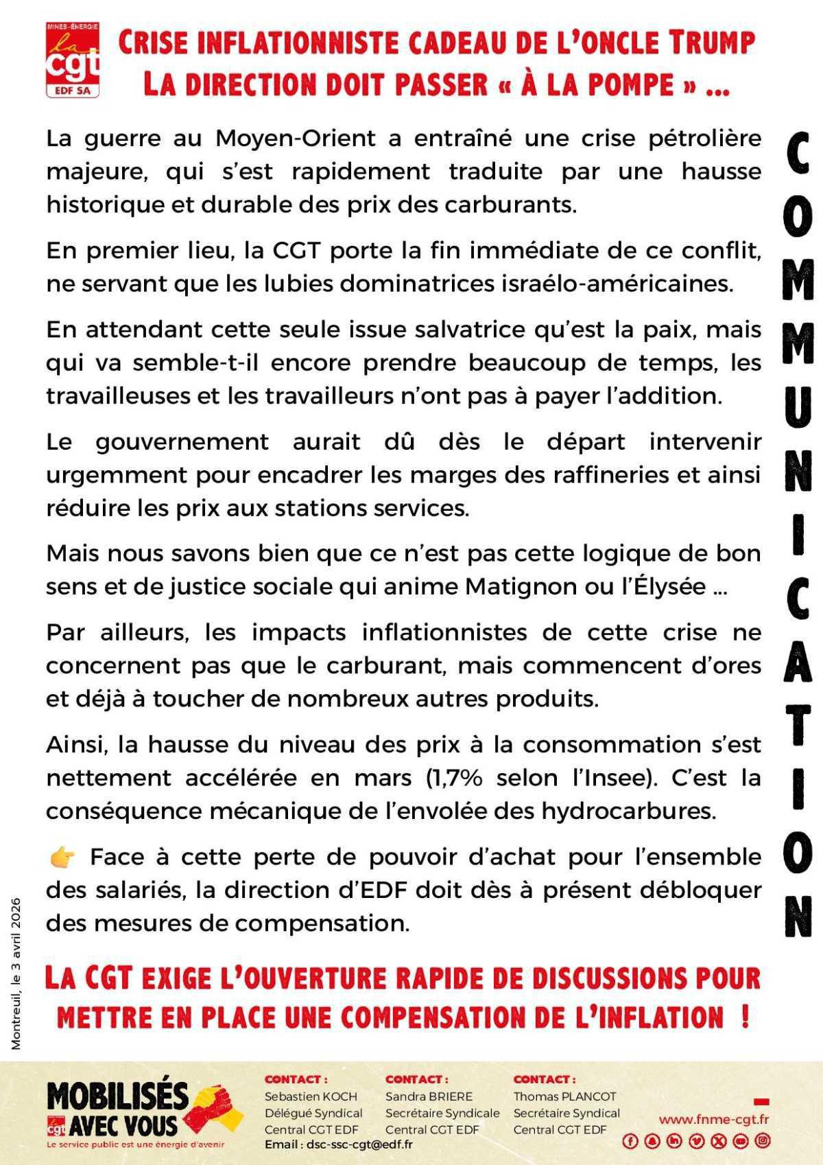 Crise inflationniste cadeau de l'oncle Trump. La direction doit passer à la "pompe"...