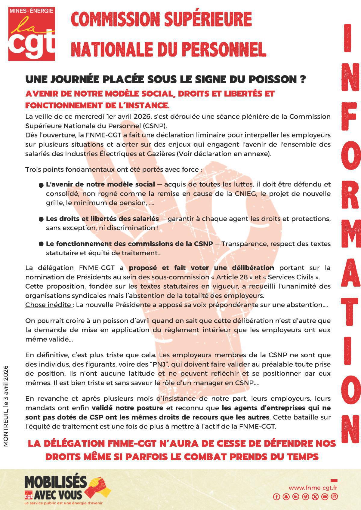 CSNP : Une année sous le signe du poisson ?