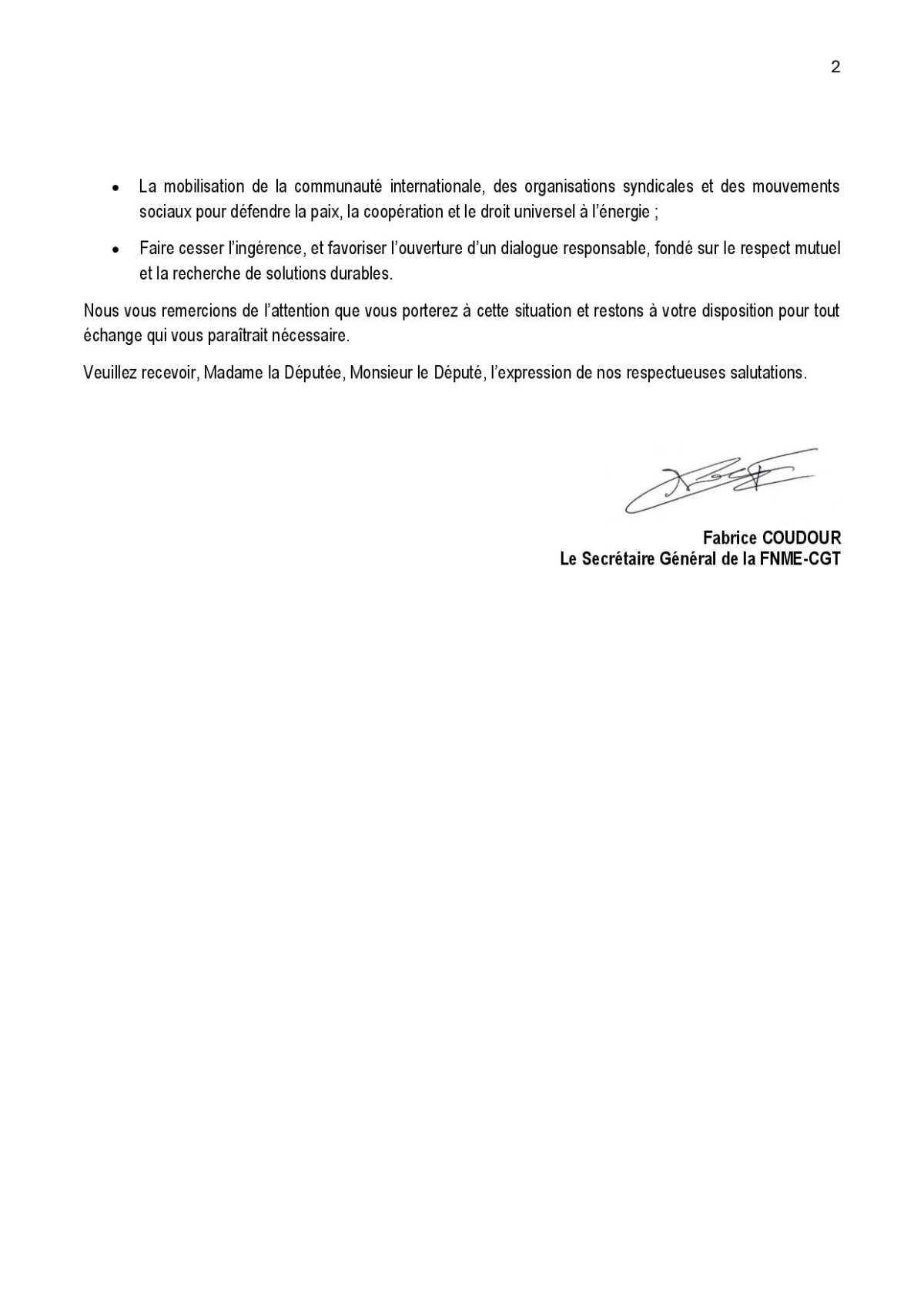 Situation énergétique à Cuba - Position de la France et responsabilité internationale