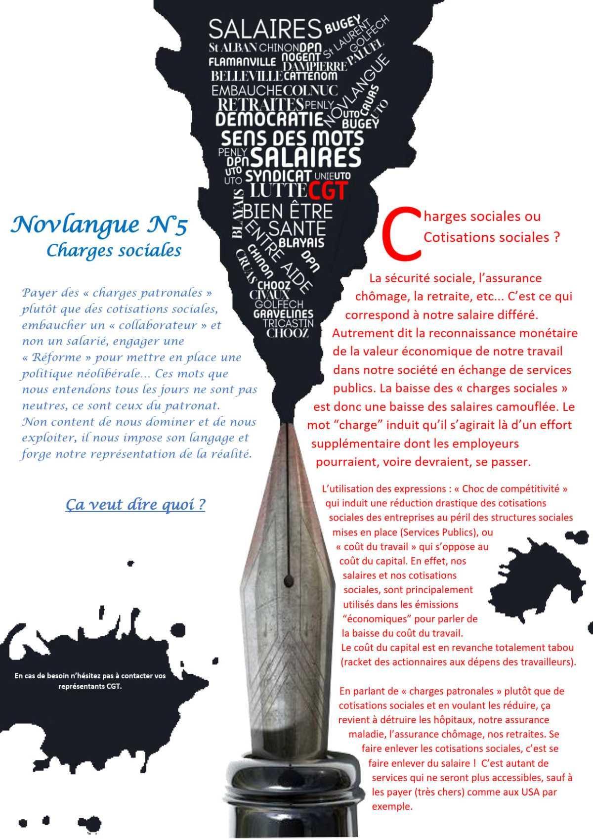 Novlangue : Charges Sociales