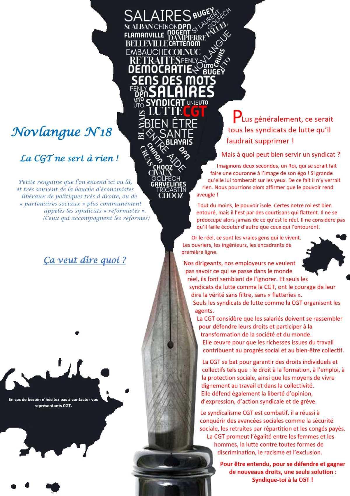 Novlangue : la CGT ne sert à rien !