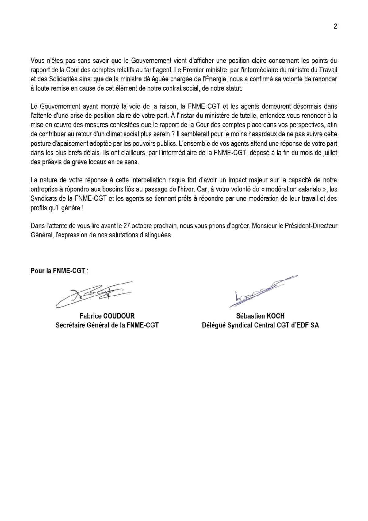Lettre ouverte au PDG