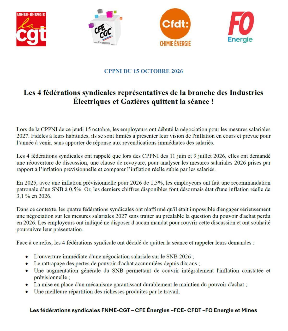 Les 4 OS quittent la séance !