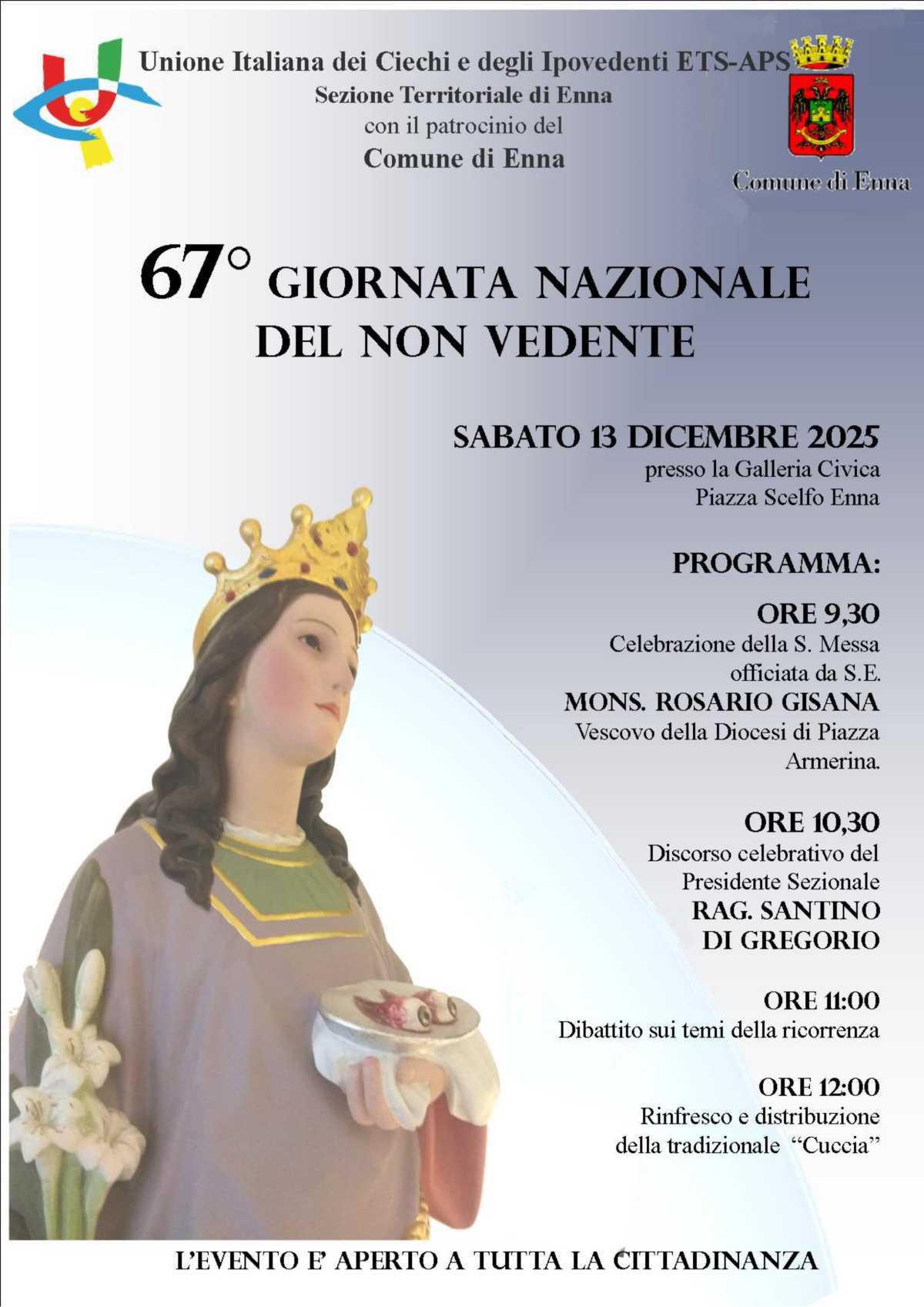 67° giornata Nazionale del non vedente 