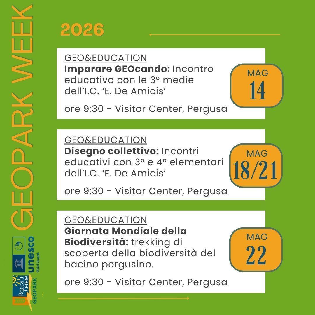 Calendario della Geopark Week Calendario della Geopark Week