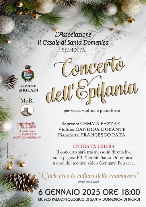 Concerto dell'Epifania - per voce, violino e pianoforte (inizio ore 18.00)