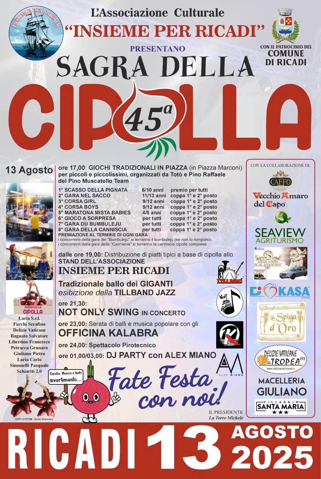 Sagra della Cipolla Rossa di Tropea (dalle ore 17.00)