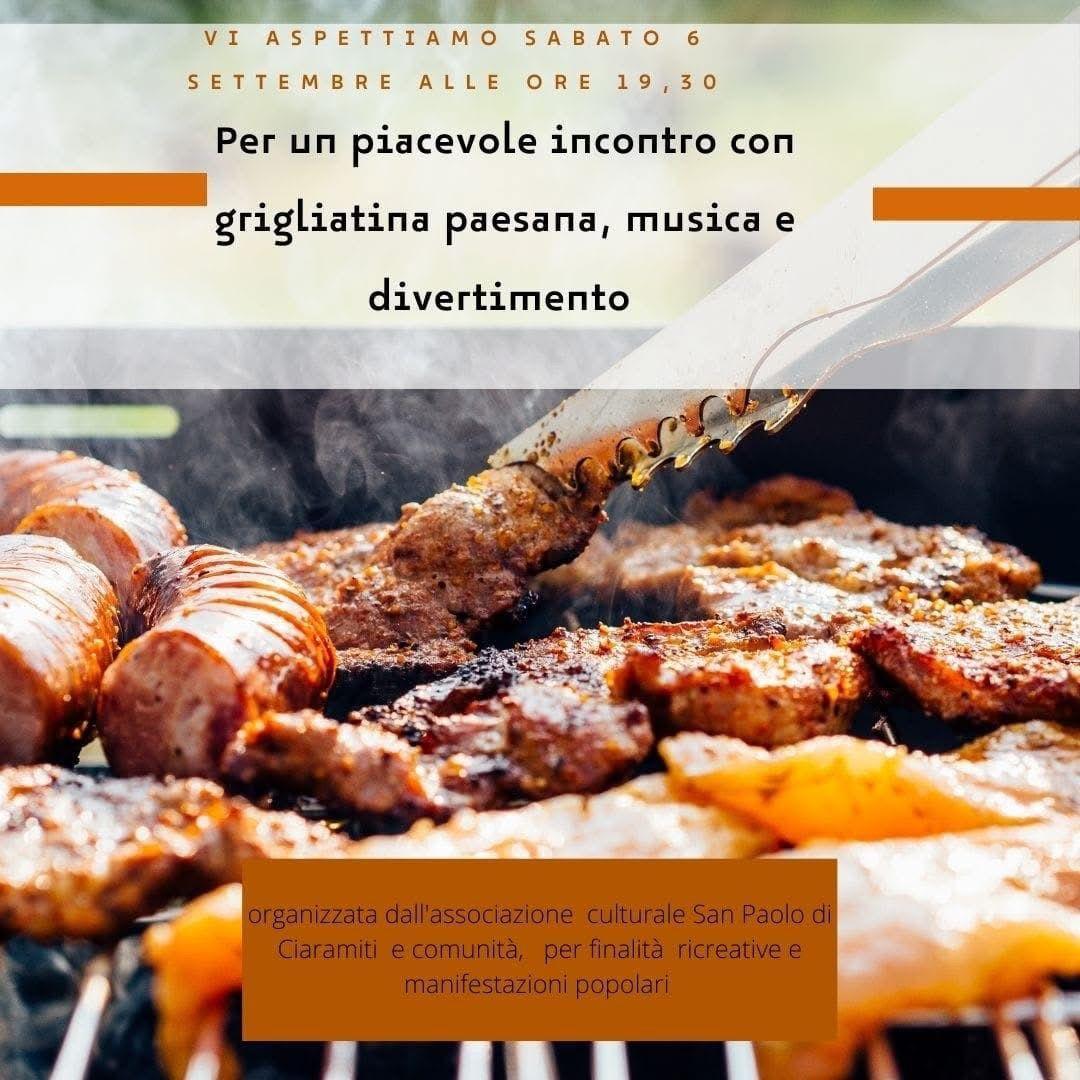 Grigliatina paesana, musica e divertimento (inizio ore 19.30)