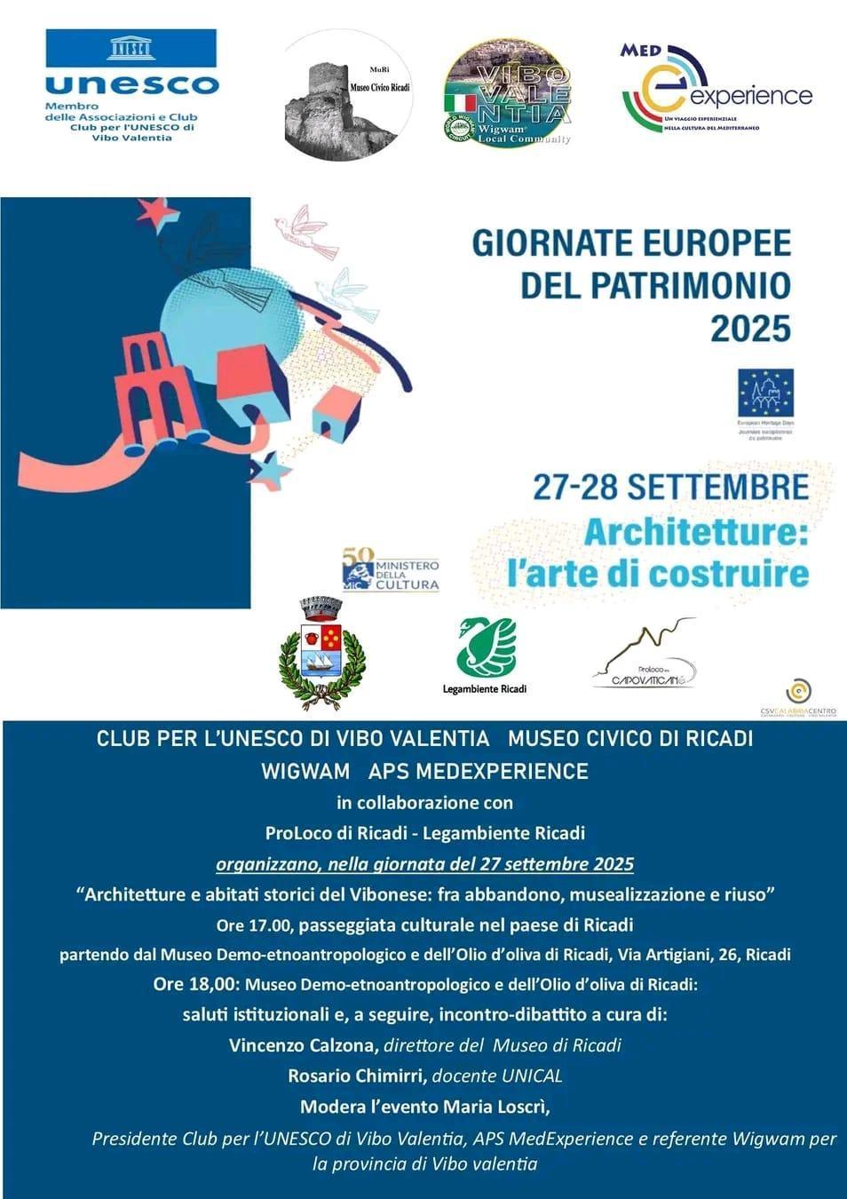 Giornate Europee del Patrimonio - Architetture: l'arte di costruire (inizio ore 17.00) Giornate Europee del Patrimonio - Architetture: l'arte di costruire (inizio ore 17.00)