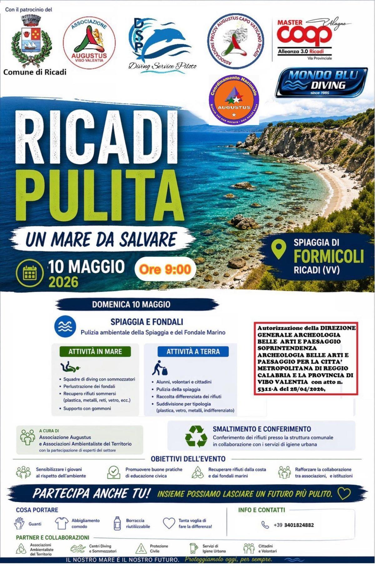 Ricadi Pulita un Mare da Salvare (ritrovo a partire dalle 8:30) Ricadi Pulita un Mare da Salvare (ritrovo a partire dalle 8:30)
