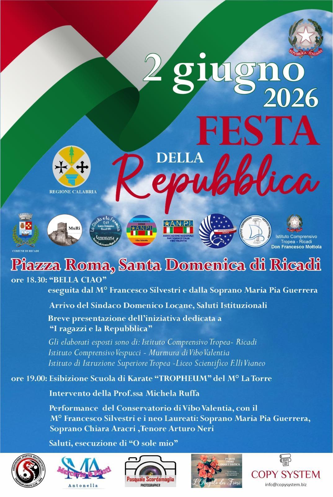 2 Giugno Festa della Repubblica 2026 (dalle ore 18.30)