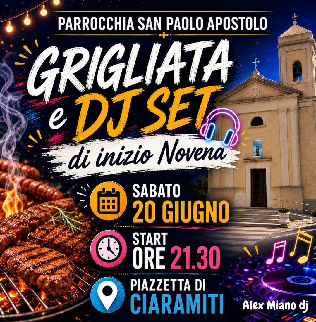 Grigliata e DJ SET di inizio Novena (start ore 21.30)