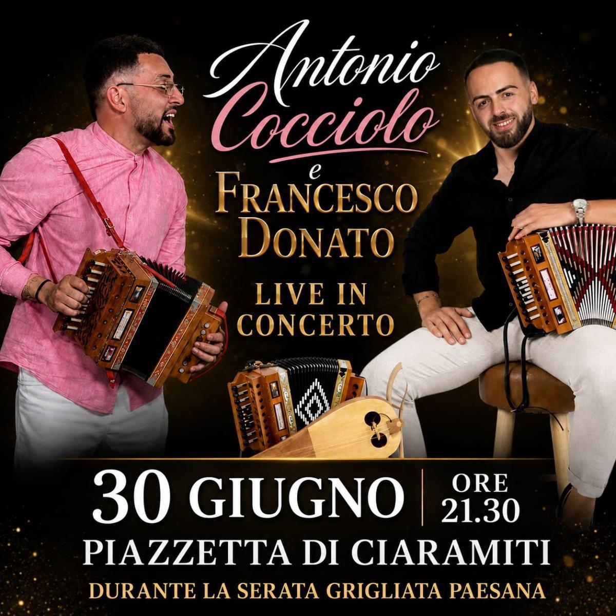 Antonio Cocciolo e Francesco Donato Live in Concerto (inizio ore 21.30)