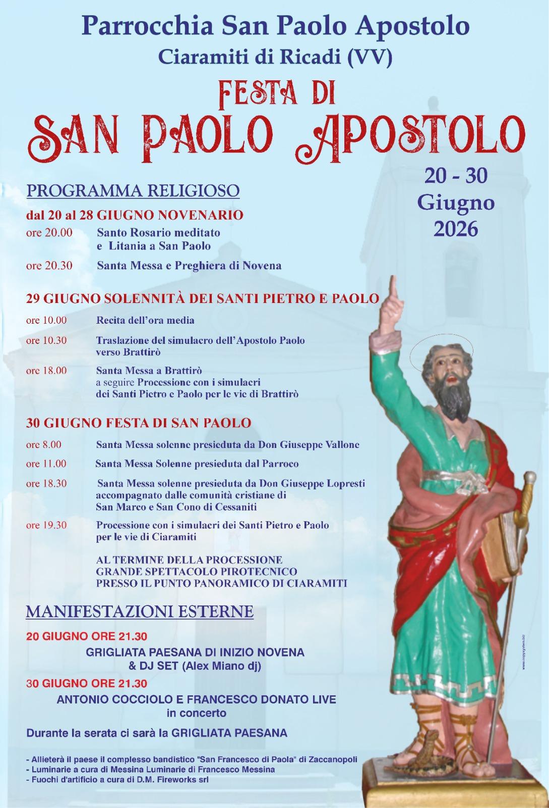 Festa di San Paolo (dalle ore 8.00)