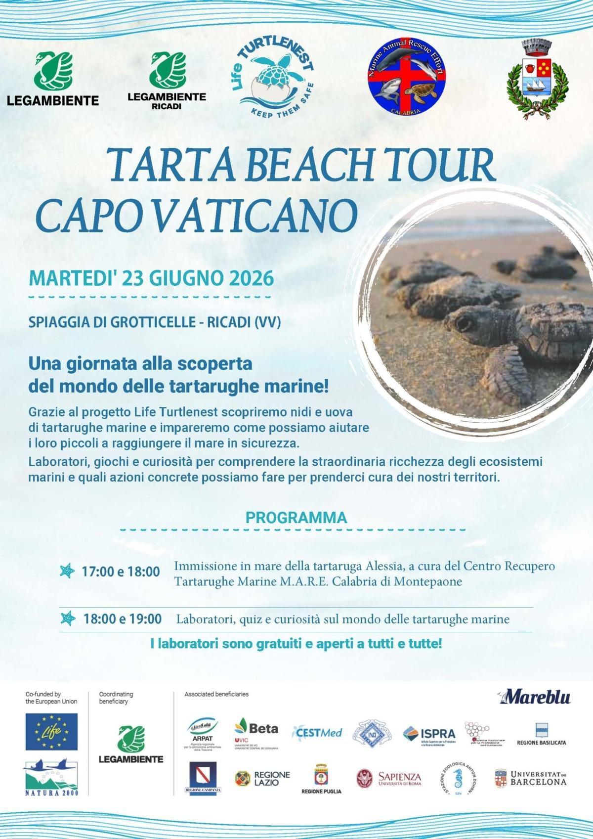 Tarta Beach Tour - Una giornata alla scoperta del mondo delle tartarughe marine! (dalle ore 17.00) Tarta Beach Tour - Una giornata alla scoperta del mondo delle tartarughe marine! (dalle ore 17.00)
