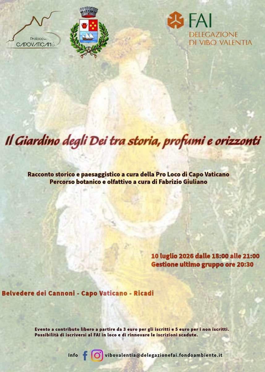 Il Giardino degli Dei tra storia, profumi e orizzonti (dalle ore 18:00 alle 21:00)