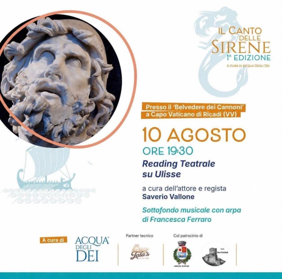 Reading Teatrale su Ulisse (inizio ore 19.30)