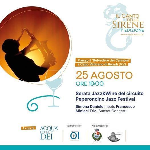 Serata Jazz&Wine del circuito Peperoncino Jazz Festival (inizio ore 19.00)