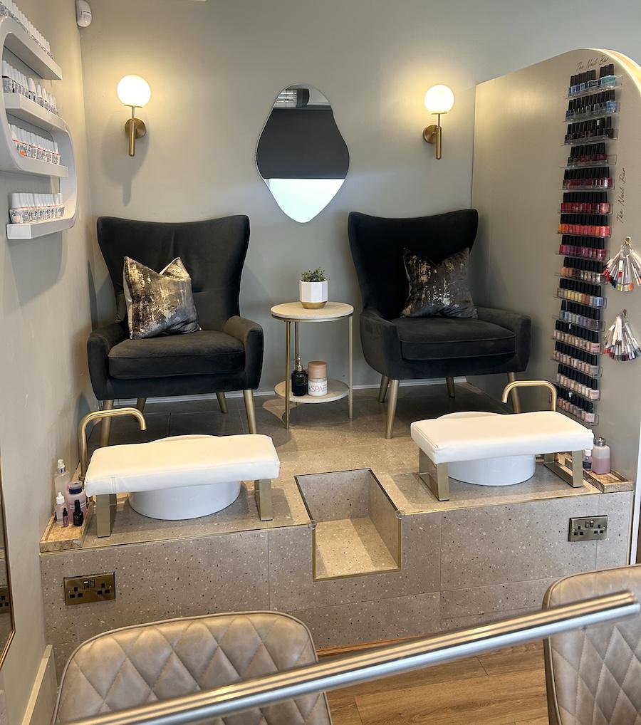 Burgundy Beauty Pedicure station