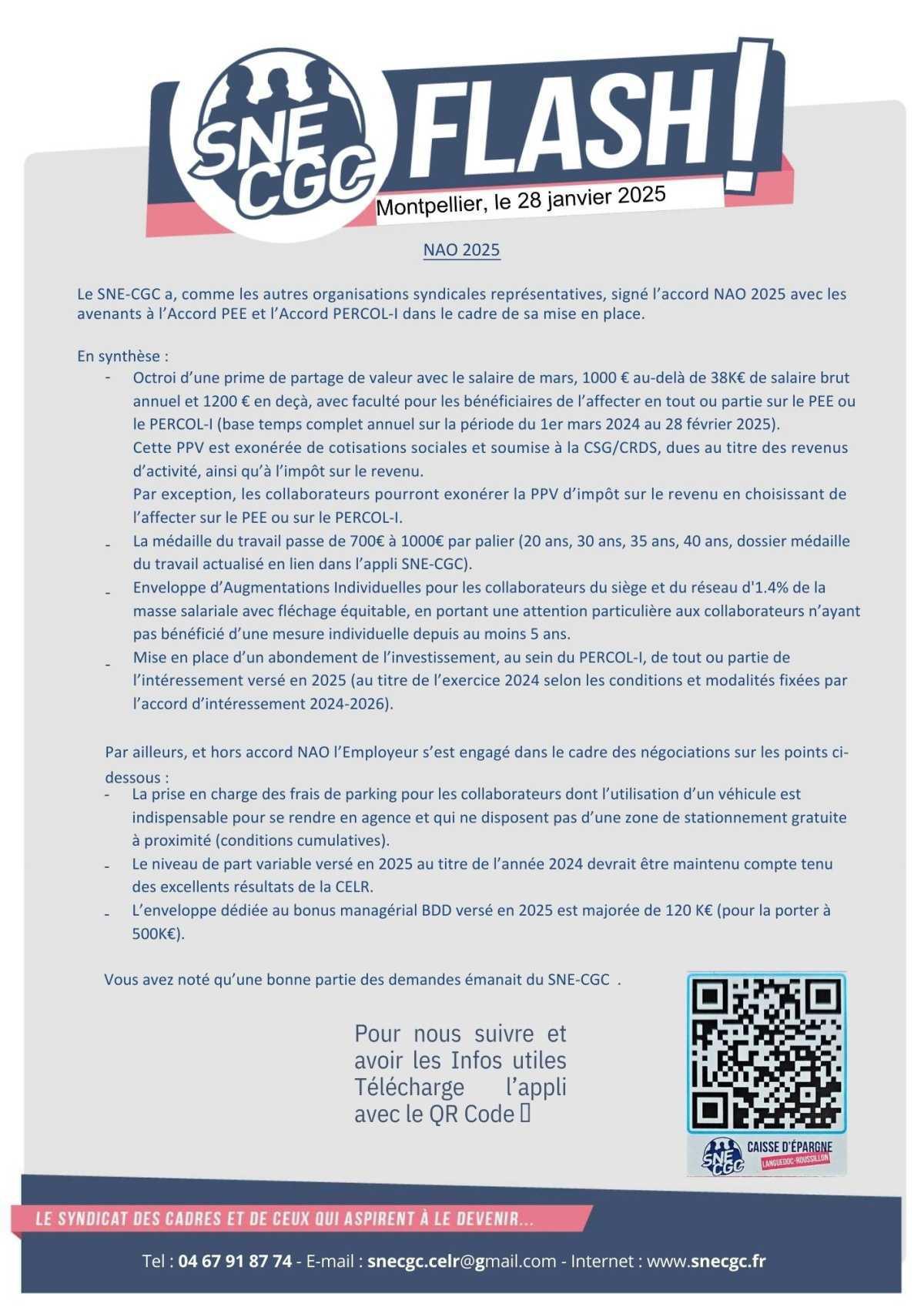 NAO CELR 2025 signée ce jour