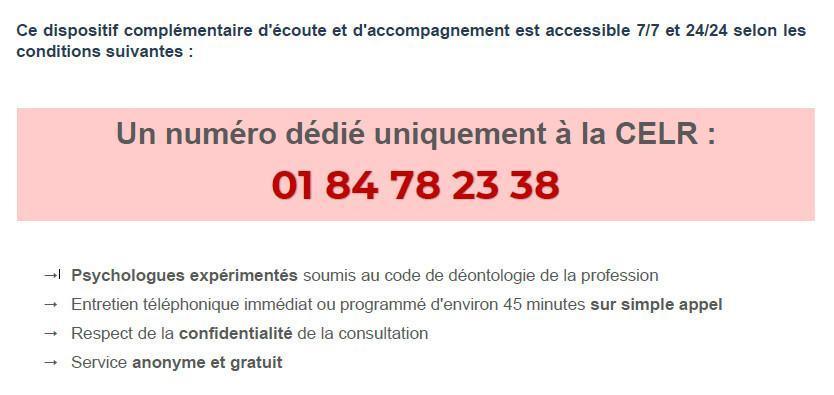 Numéro utile : un dispositif PSYFRANCE dédié à la CELR Numéro utile : un dispositif PSYFRANCE dédié à la CELR