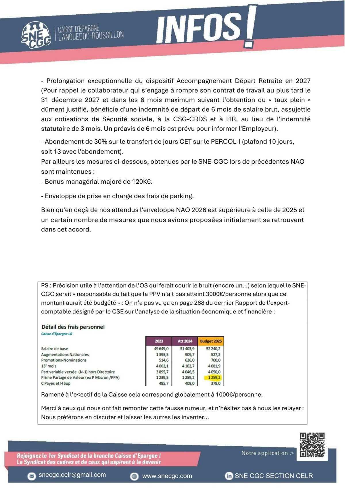 NAO CELR 2026 : Signée