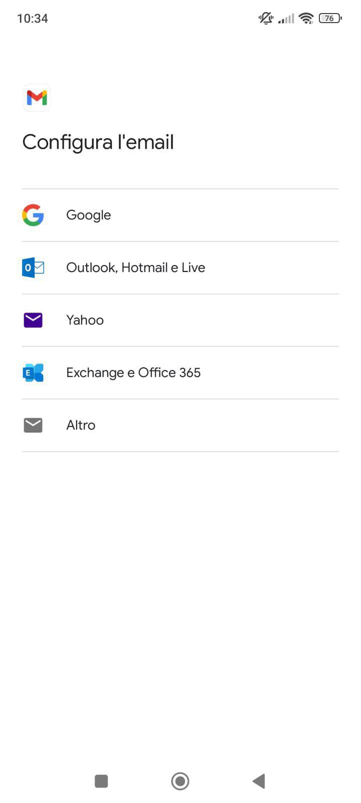 Come installare la tua email