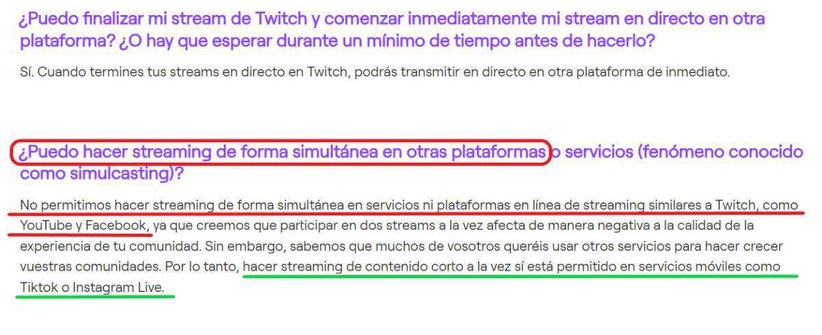 Info Oficial sobre los Multi-Streams en Twitch