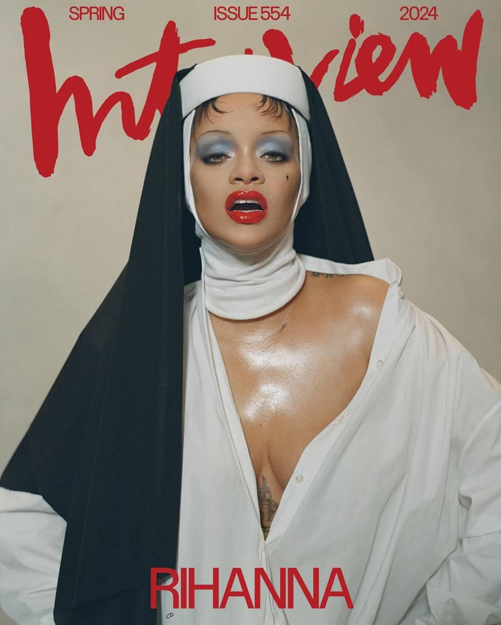 Ça y est, je suis parti - Riri à l'image d'une nonne sexy dans un Dior méconnaissable sur la couverture de la nouvelle Interview.