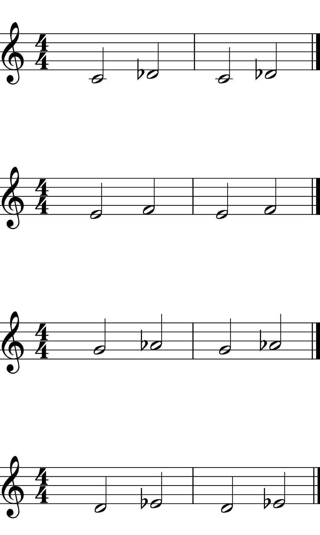 Minor 2nd Ascending Varied Pitches
