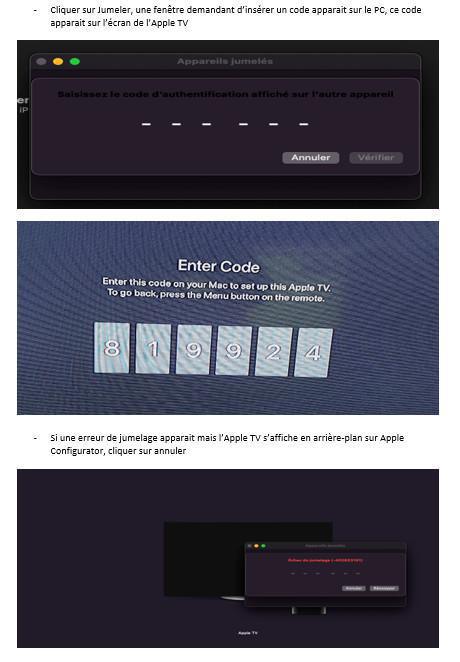 Enrôlement Apple TV