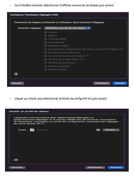 Enrôlement Apple TV