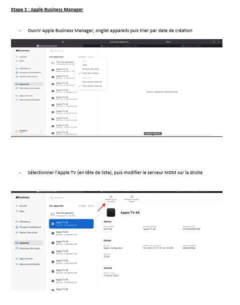 Enrôlement Apple TV