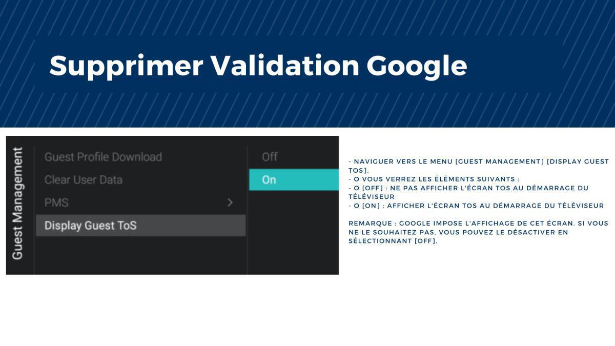 Supprimer Validation Google