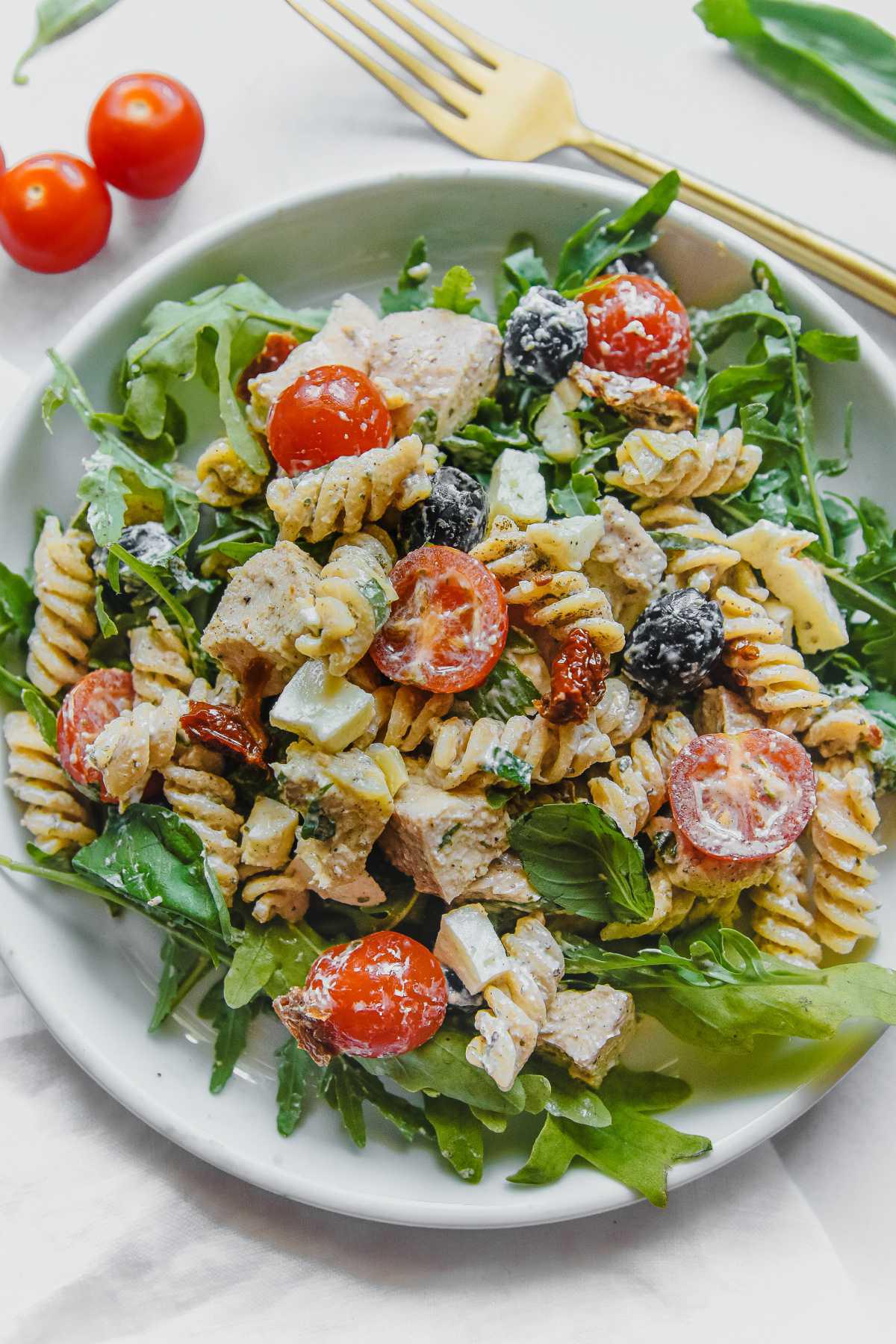 High Protein Pasta Salad with Chicken