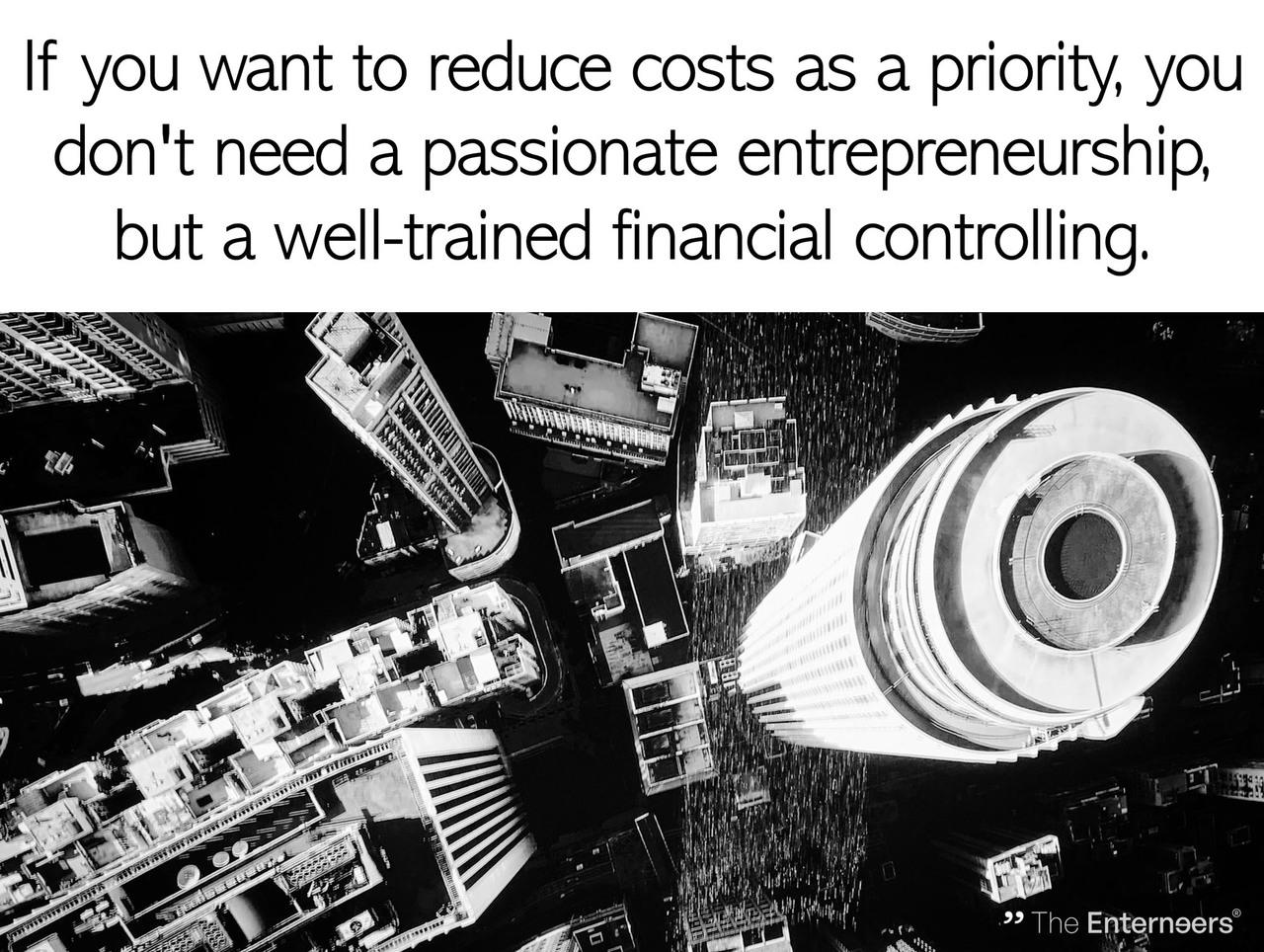 Reducing costs as a priority need financial controlling