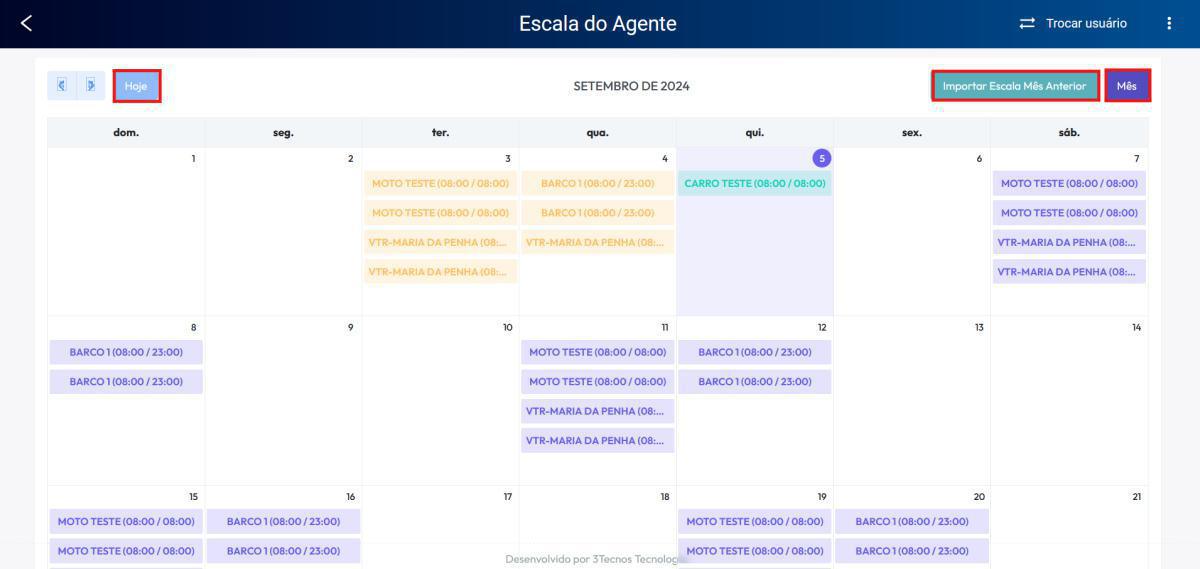 Escala de Serviço