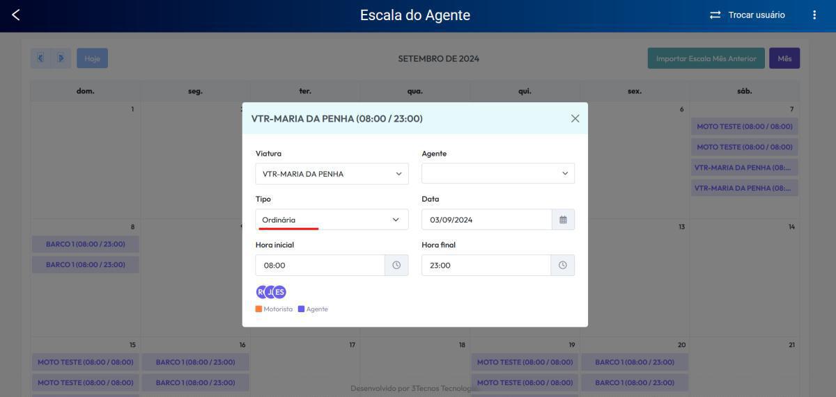 Escala de Serviço Escala de Serviço