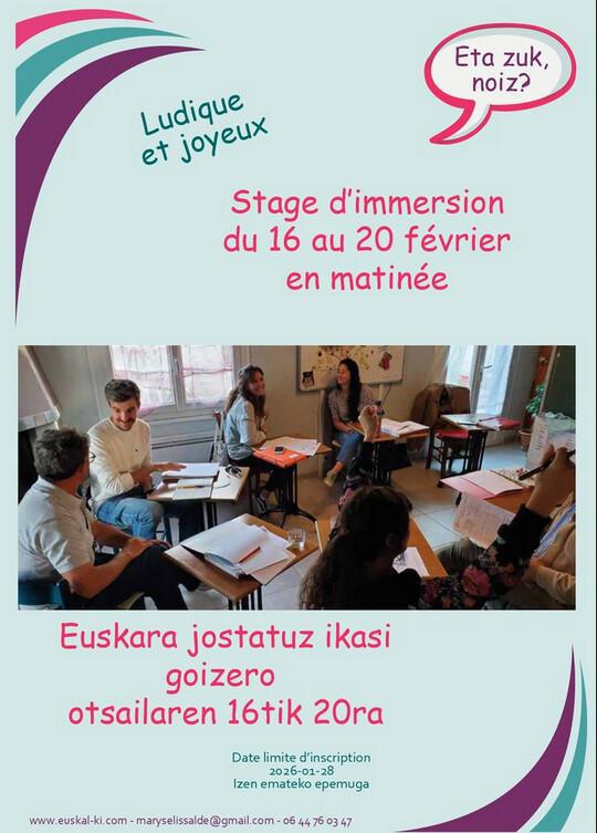 Stage d'immersion - Euskara