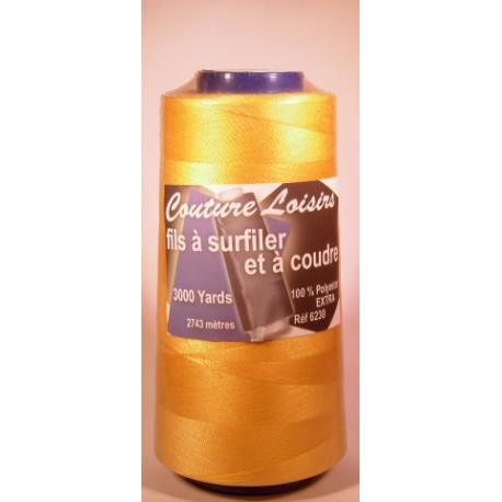 Cône 2743 m polyester jaune 6230-104 couture & surfilage