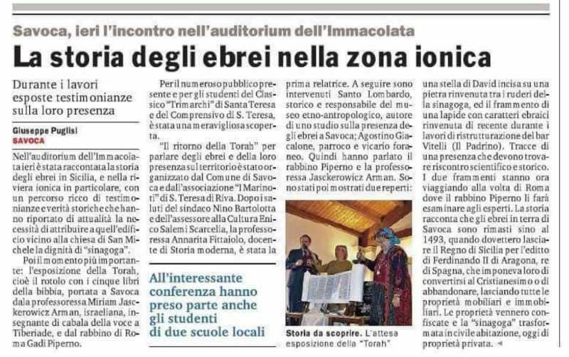 Ebrei nella zona jonica (Savoca)
