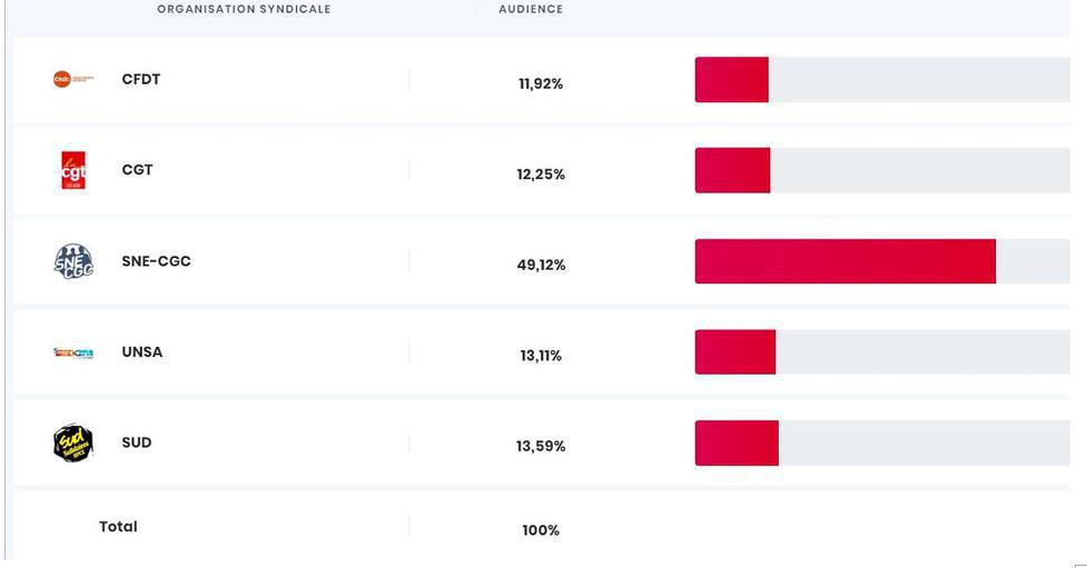 Résultats des élections CSE à la CEIDF Résultats des élections CSE à la CEIDF