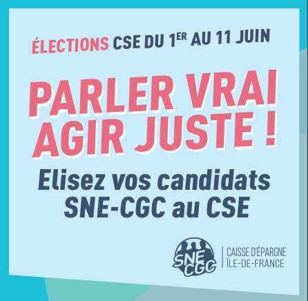 Profession de foi : Votez SNE-CGC