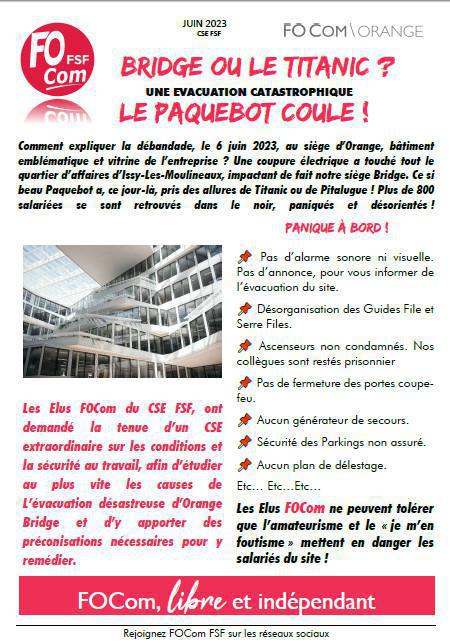 BRIDGE OU LE TITANIC ? Le paquebot coule ! BRIDGE OU LE TITANIC ? Le paquebot coule !