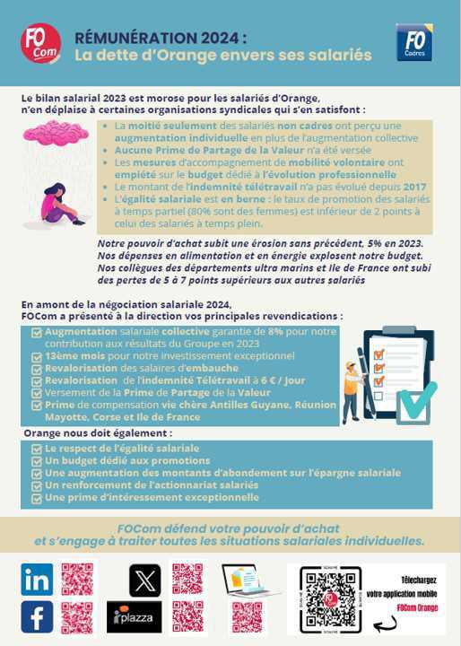 REMUNERATION 2024 : La dette d'Orange envers ses salariés REMUNERATION 2024 : La dette d'Orange envers ses salariés