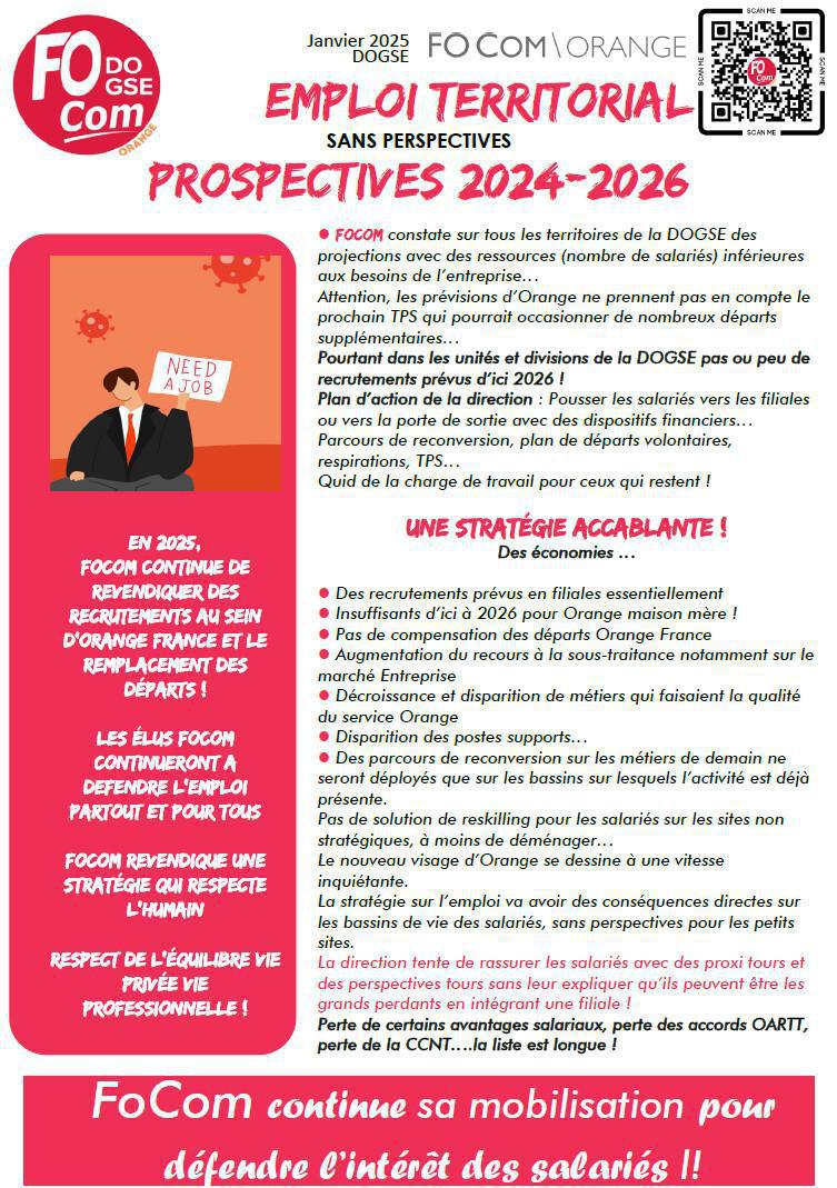 Emploi : Prospectives 2024-2026